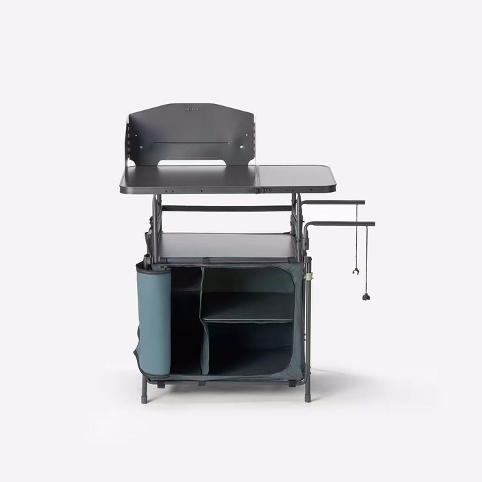 MÓVEL DE COZINHA DE CAMPISMO L, DOBRÁVEL E COM PARA-VENTO