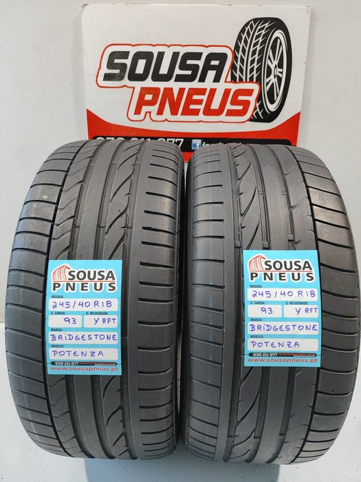 2 pneus semi novos 245-40R18 Bridgestone Potenza - Oferta dos Portes