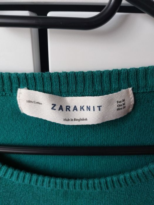 Zielony sweter damski Zara rozmiar M