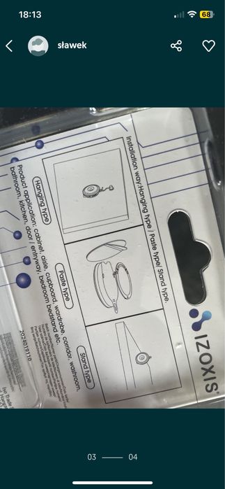 Lampka nocna led z czujnikiem ruchu nowa