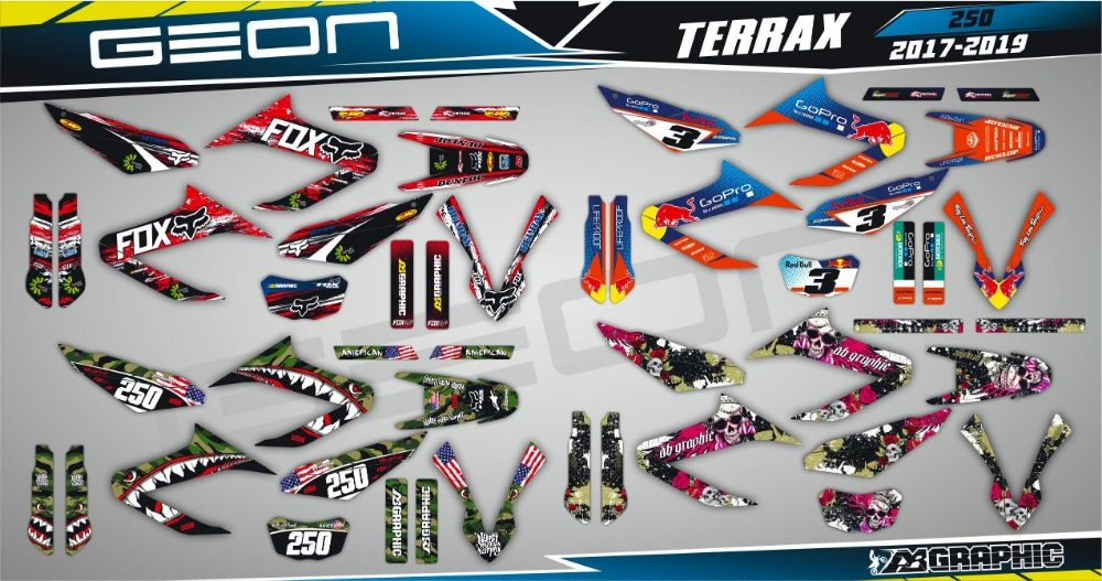 Наклейки Geon X-Road GNS Terrax Kovi PRO Lite Advance GNX Forte CRDX