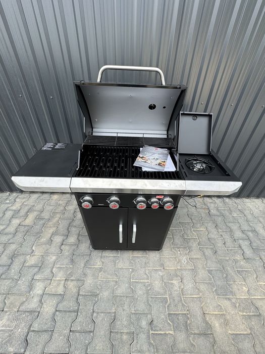 Grill Gazowy LANDMANN Rexon PTS 4.1, czarno-srebrny