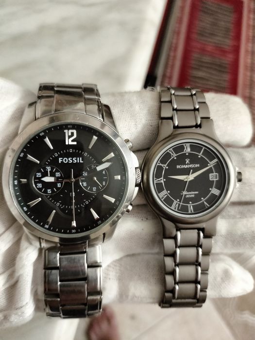 Часы Fossil fs4532 chronograph, Romanson titanium , годинник Swiss