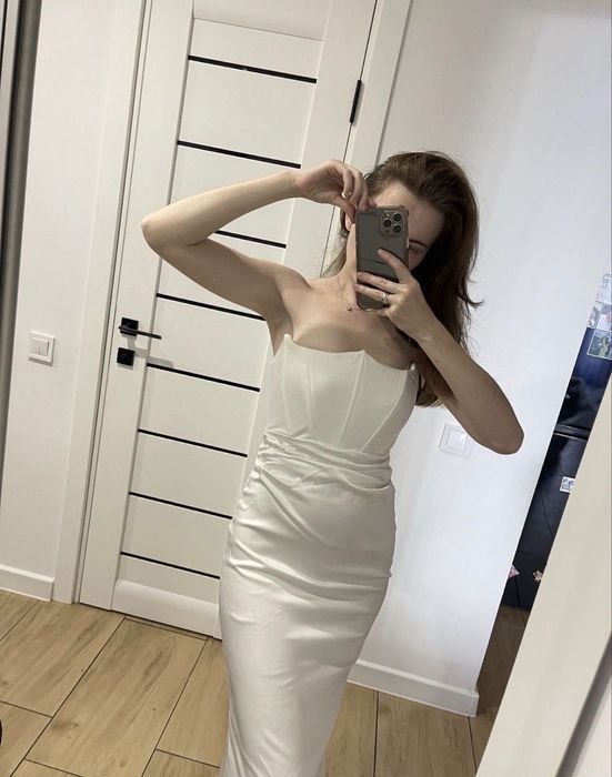 Сукня вечірня шовкова весільна