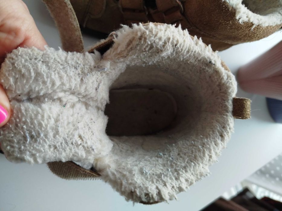 Kozaki botki śniegowce Mido 27 brązowo złote