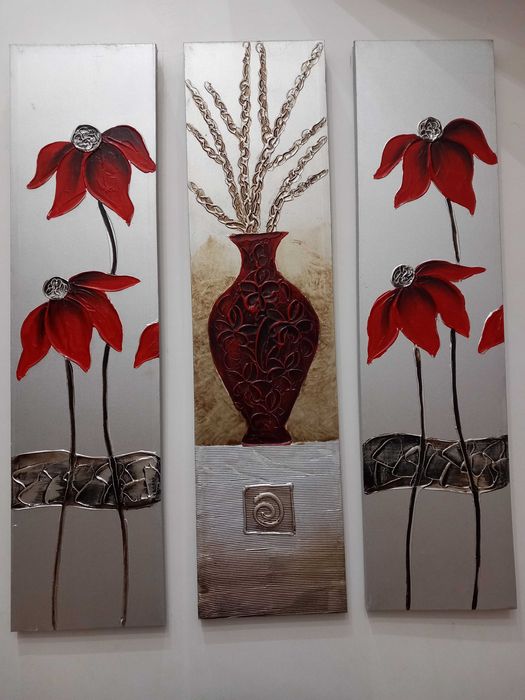Três Quadros Flores