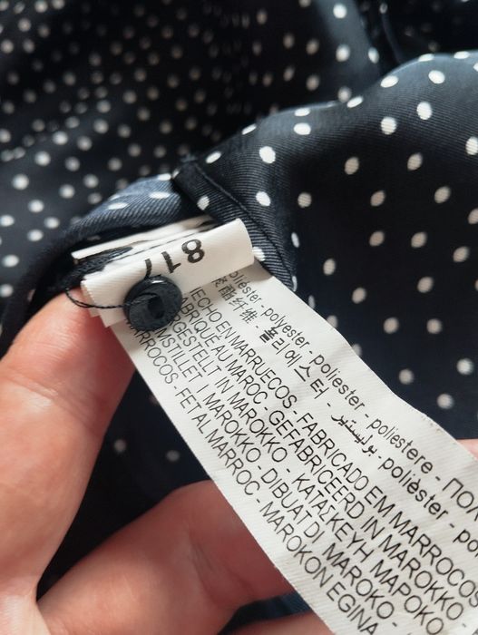 Koszula damska w kropki, w kwiaty, materiał jak jedwab, z połyskiem r.