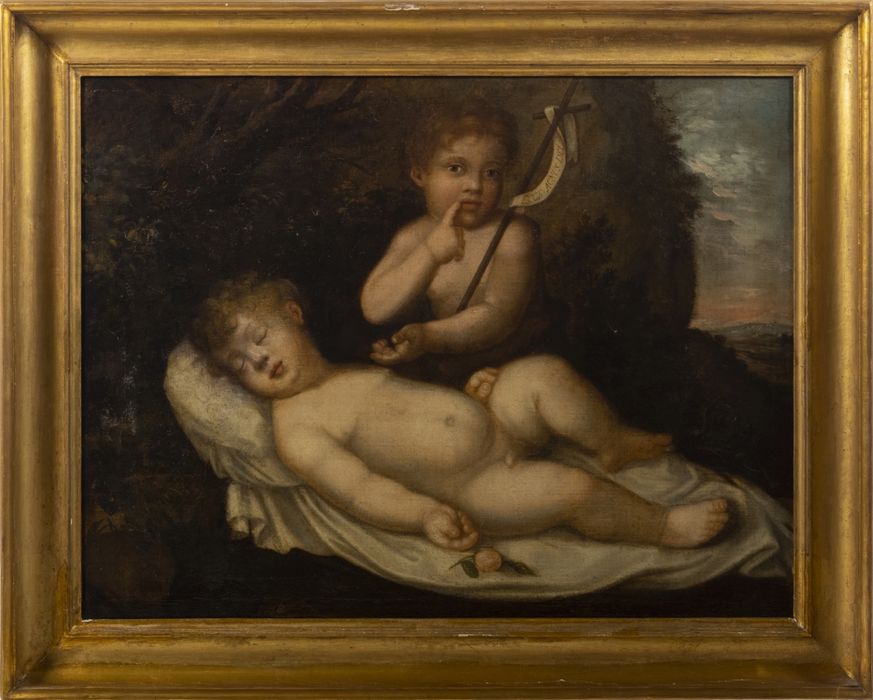 Pintura - 'Ecce Agnus Dei' - Escola Europeia - Século XVIII