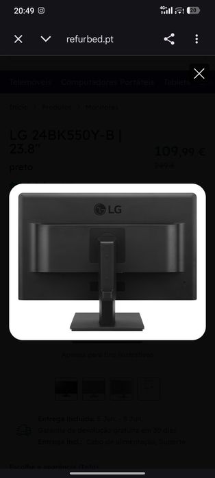 Monitor LG 24BK550Y-B – 24" IPS Full HD
