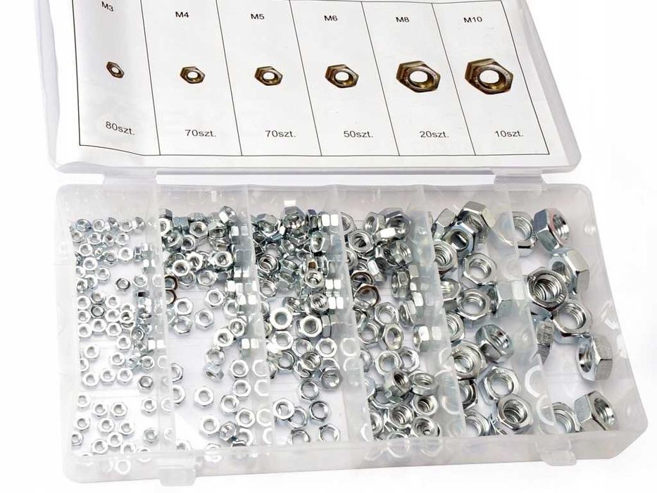 Набір гайок з нержавіючої сталі 300шт  гайки M3-M10 FT0300 Falon-Tech