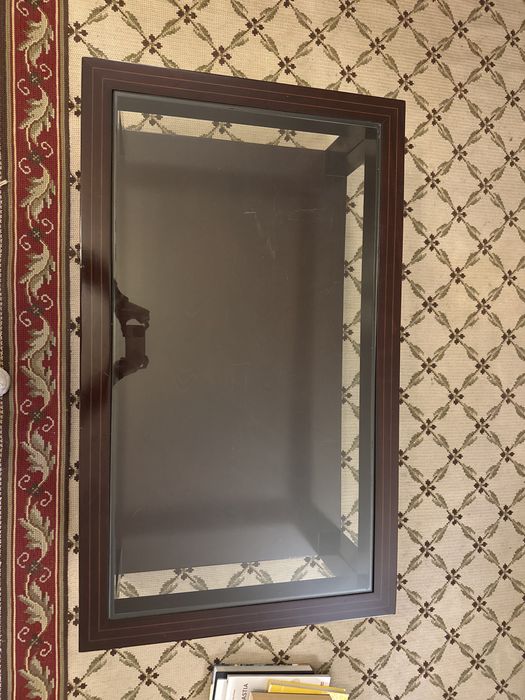 Mesa de centro madeira e vidro