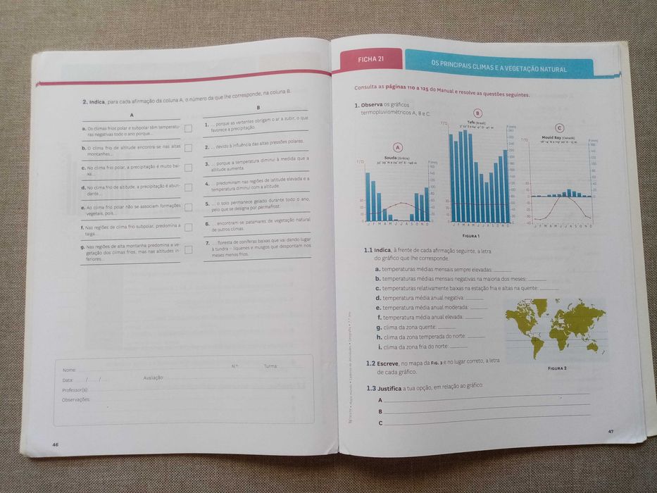 Caderno de atividades Geografia 7ºano- "Mapa-Mundo"