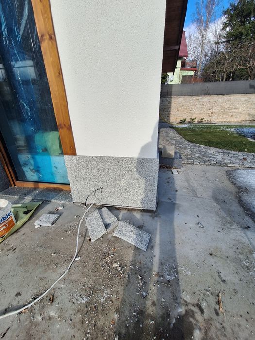 Elewacje z kamienia Granit układanie granitu kostka