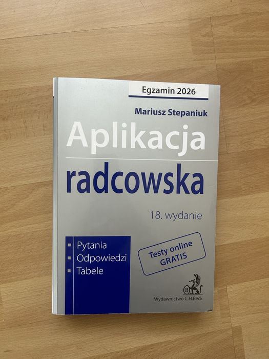 Aplikacja radcowska Mariusz Stepaniuk 18 wydanie 2026 egzamin