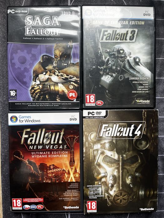 Gry na PC Fallout 1, 2, Tactics, 3 GOTY, New Vegas Ultimate Edition, 4