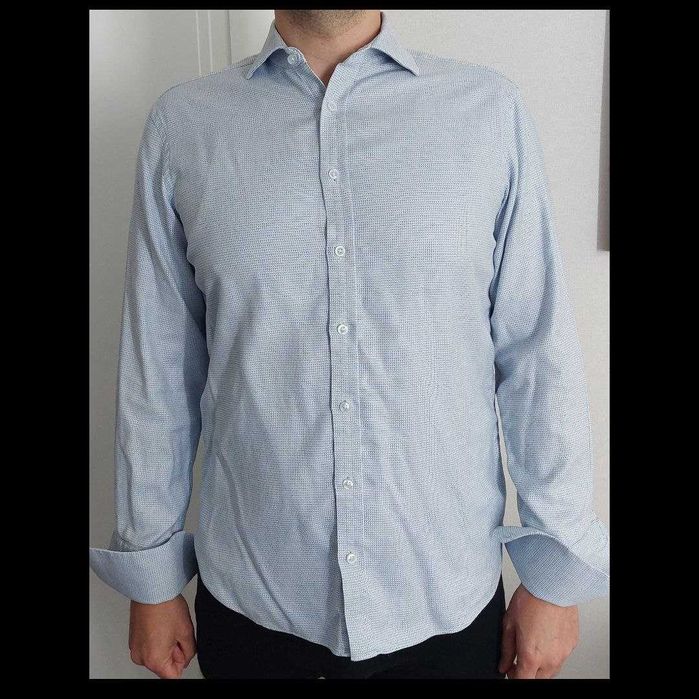 Фірмова чоловіча сорочка в клітинку 100% котон, мужская рубашка р.M-L