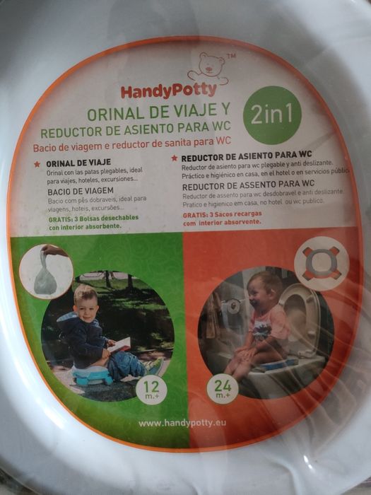 Bacio desdobrável / redutor de sanita com recargas