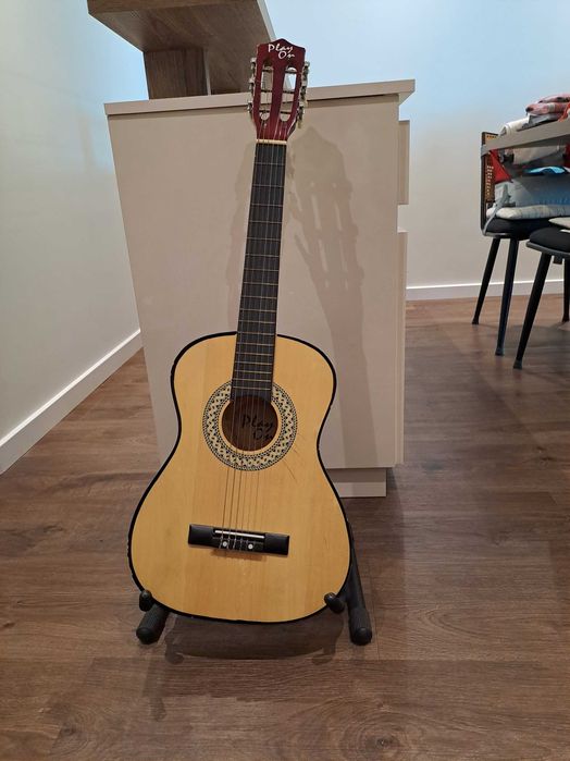 Guitarra com saco de transporte