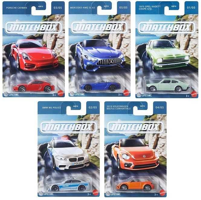 Matchbox Série Europa 2025 5 viaturas 1/64 GGF12 Novos em blister