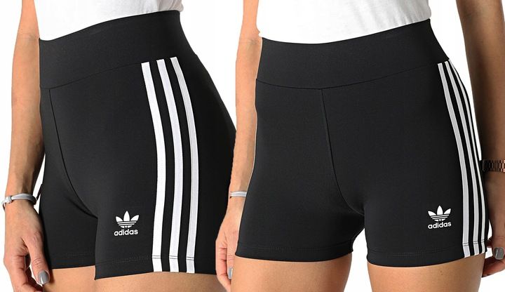 Adidas Krótkie Legginsy Spodenki Szorty Sportowe Damskie Dopasowane 30