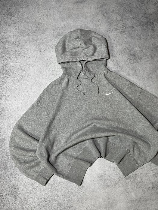 Сіре Оверсайз Худі Nike Baggy Hoodie oversized logo