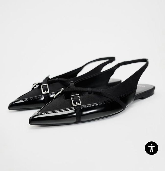 Лодочки з відкритою пяткою  zara