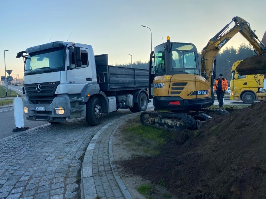 Transport wywrotka -Piasek, ziemia , Kruszywa