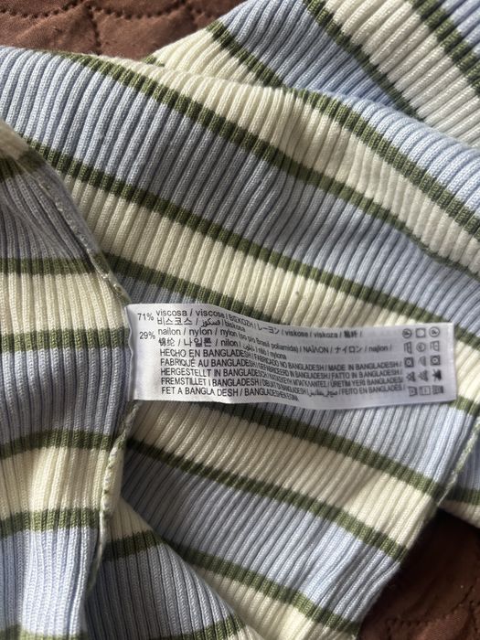 Spódnica w poziome paski z prążkowanego materiału Zara 36|S