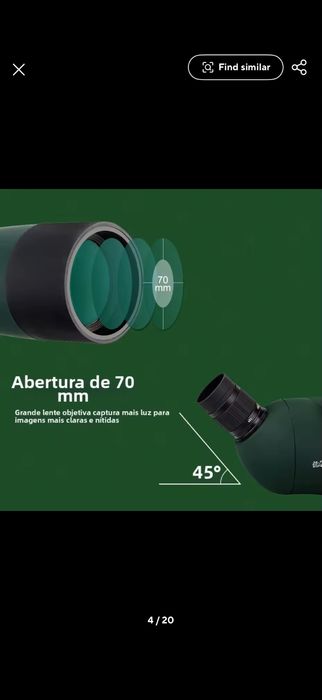 Monoculo para observação 25x75x70