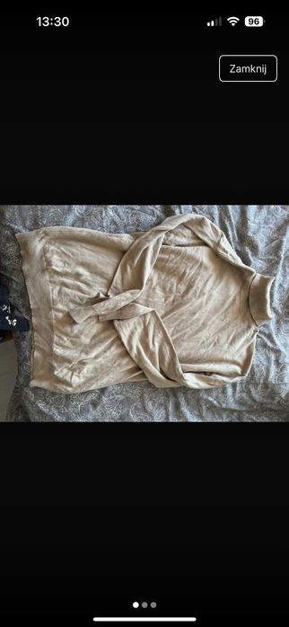 bezowy sweter męski golf rozmiar S