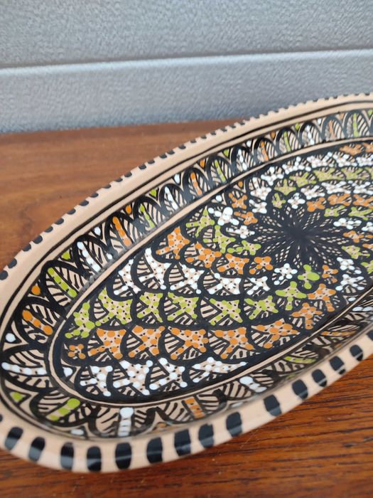 Ceramiczny półmisek - sygnowany - ręcznie malowany - D
