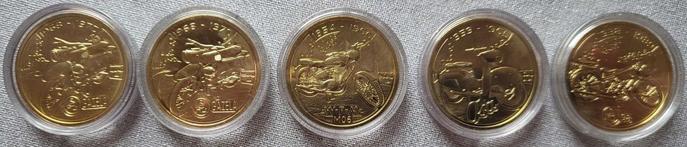 Kultowe motocykle PRL-u kolekcja numizmatów Orlen (5szt)