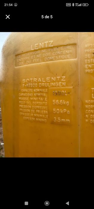 Deposito gasol 1500L