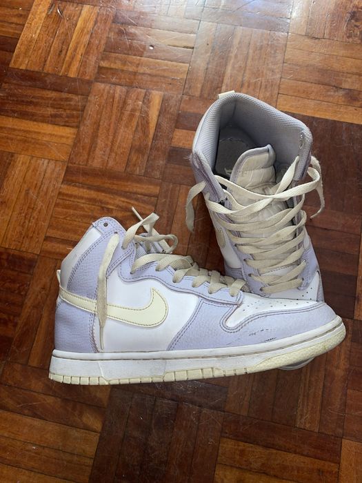 Nike mid amarelo branco e roxo