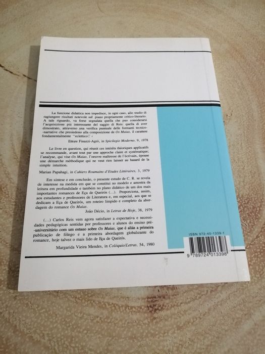 Livro Introdução à leitura d'os MAIAS