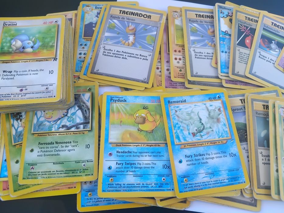 Cartas Pokémon antigas da 1 geração