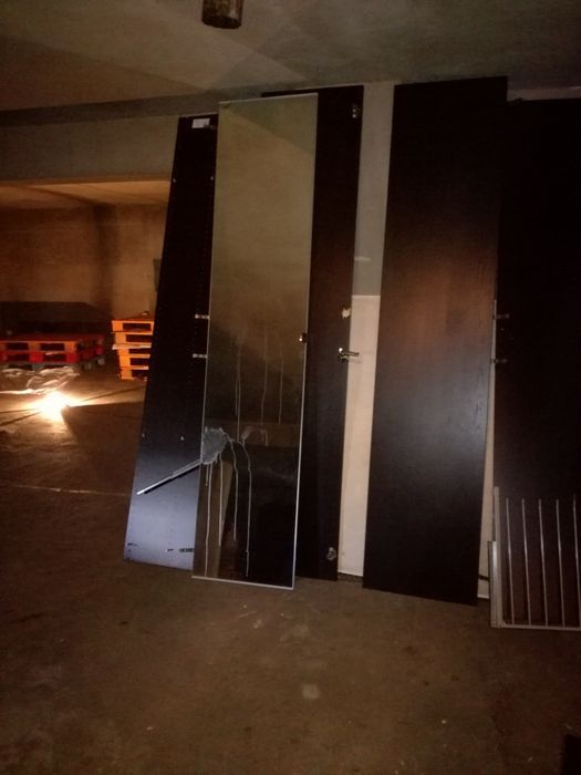 Armário ikea komplement preto porta em.espelho