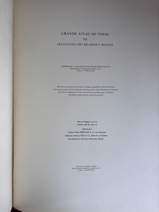 O atlas do nosso tempo, 1968, Reader’s Digest