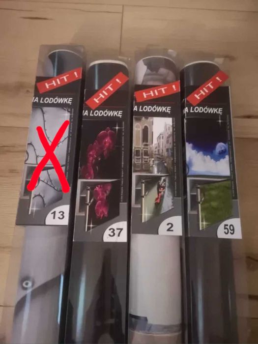 Decor Naklejka na lodówkę PCV 185x70 160x70 125x70 kwiaty folia lamin