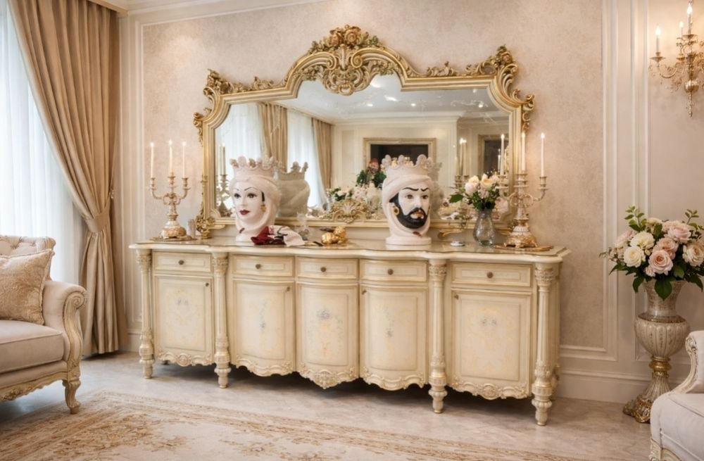 Włoski zestaw mebli Silik jadalnia salon