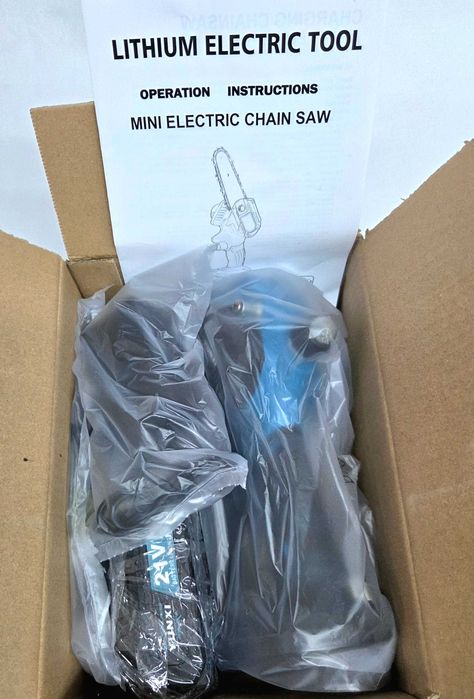 Mini motosserra elétrica YUNXI 21V – 6 polegadas – Bateria de lítio