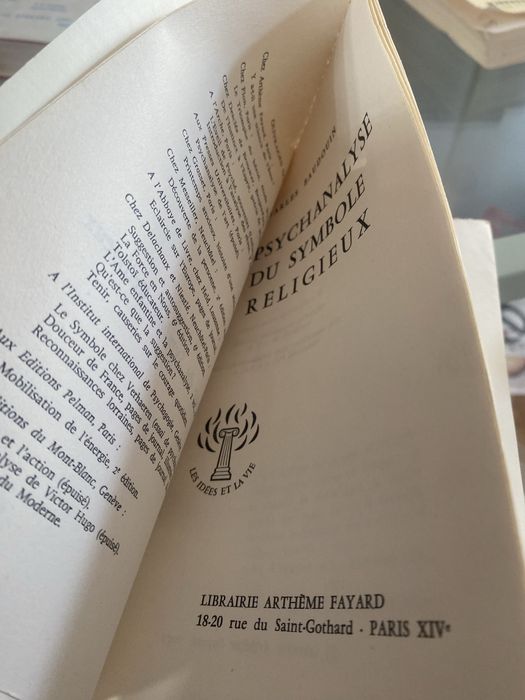 Livro Psychanalyse du symbole religieux, de Charles Baudouin