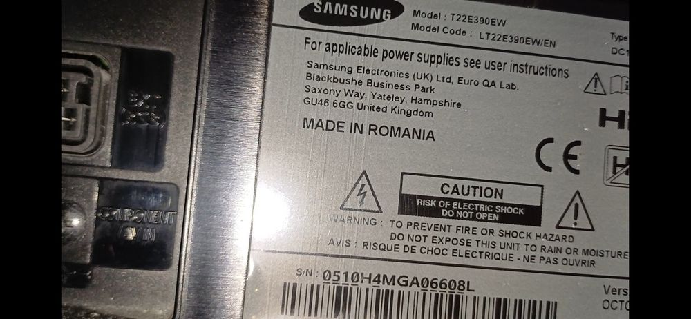 Monitor samsung T22E390EW TV czarny