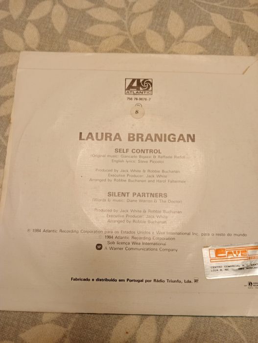 Vinil 7 'pol Laura Branigan c/ singles - self control & silent partner