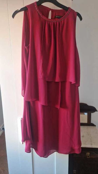 Vestido Merletti Rosa Tamanho 42 S-M