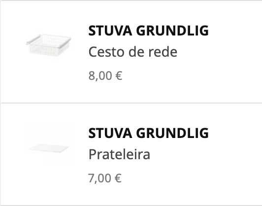 Roupeiro para criança IKEA FRITIDS com caixa de arrumação.
