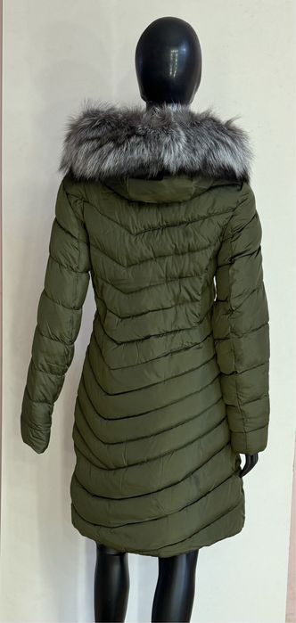 Sale!! Жіночий пуховик з натуральним хутром 42 44 46 пальто