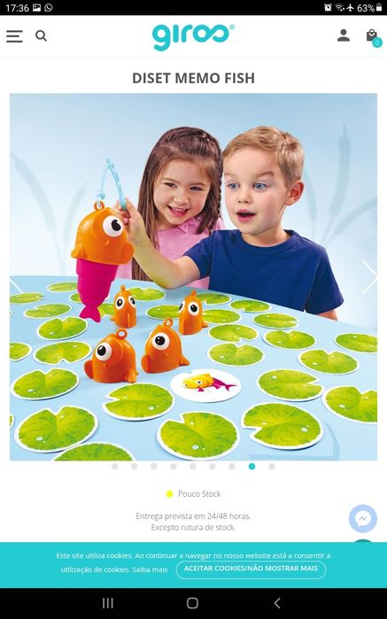 Jogo: Memória de Peixe Memo Fish Diset, ler descrição