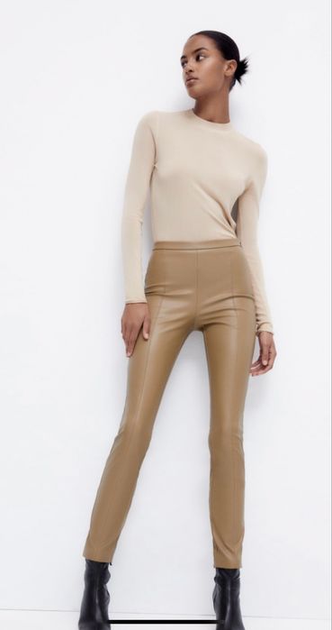 Кожаные лосины Zara, S