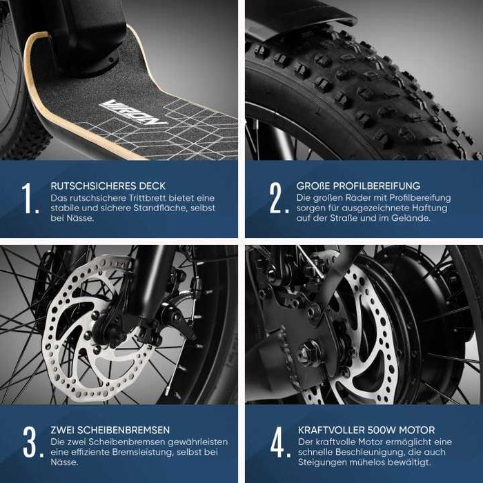 pojazd elektryczny viron xi-1400 zasięg do 50km 12,5mah 25km/h